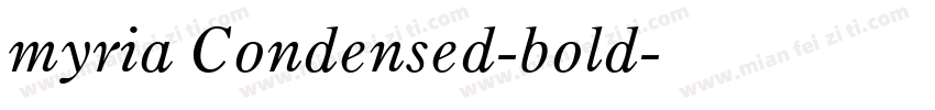 myria Condensed-bold字体转换